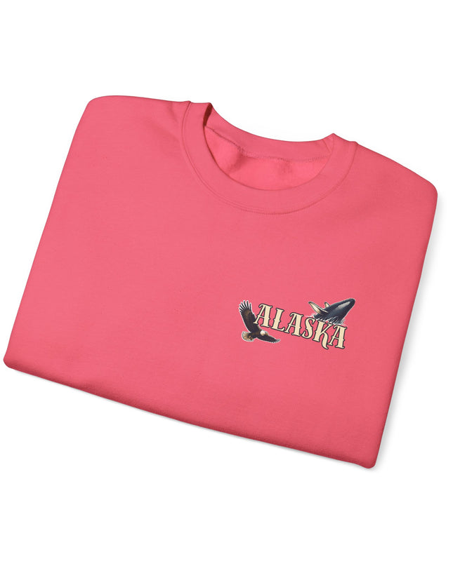 "Alaska" (Ink front and back) Unisex Heavy Blend Crewneck Sweatshirt
