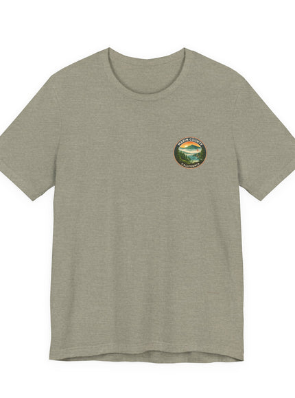 "Marin County - Above the Fog - No Text" (2-sided) Unisex Jersey Short Sleeve Tee