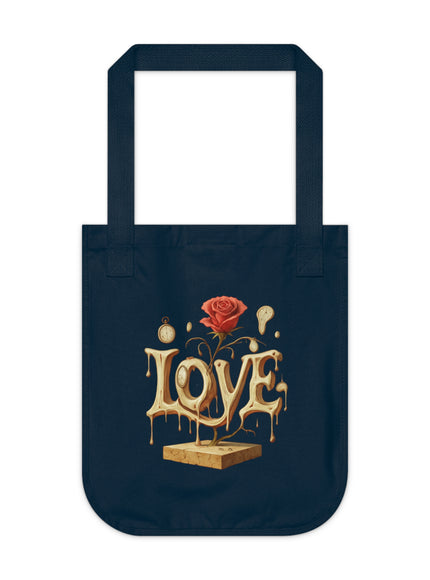 "Love (Salvador Dali style)" Organic Canvas Tote Bag