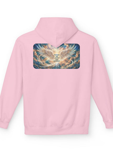 "Stronger and Wiser than Yesterday" Unisex Midweight Softstyle Fleece Hoodie