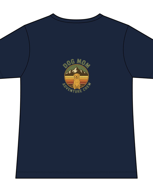 "Dog Mom" Women's Relaxed Jersey Short Sleeve V-Neck Tee