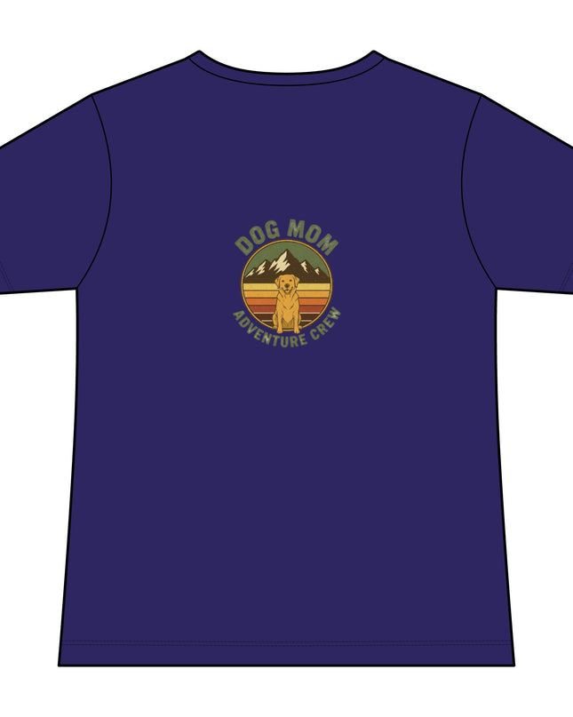 "Dog Mom" Women's Relaxed Jersey Short Sleeve V-Neck Tee