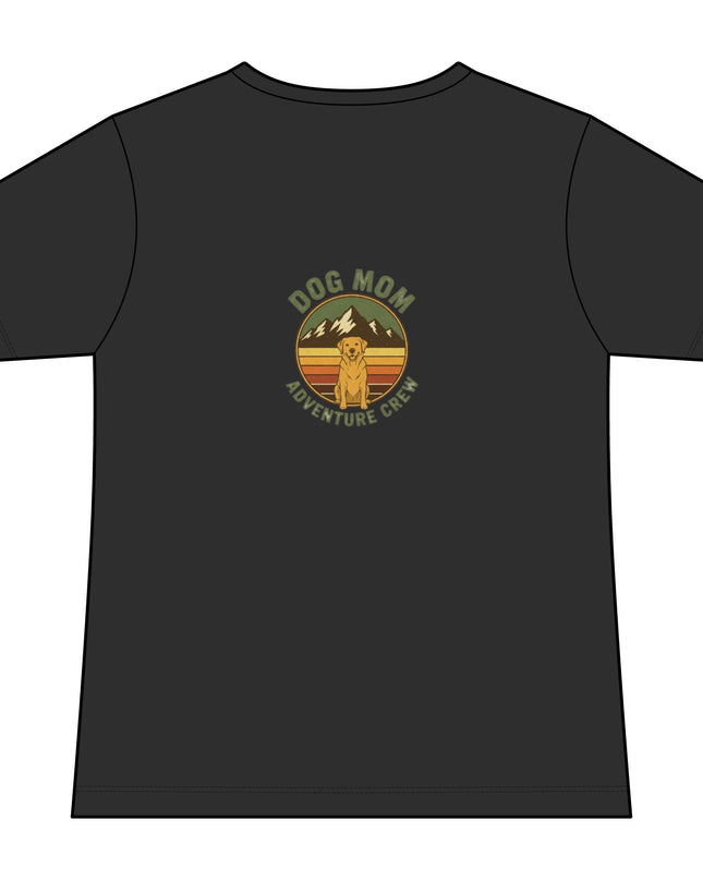 "Dog Mom" Women's Relaxed Jersey Short Sleeve V-Neck Tee