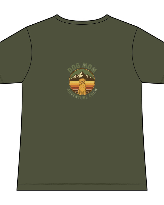 "Dog Mom" Women's Relaxed Jersey Short Sleeve V-Neck Tee