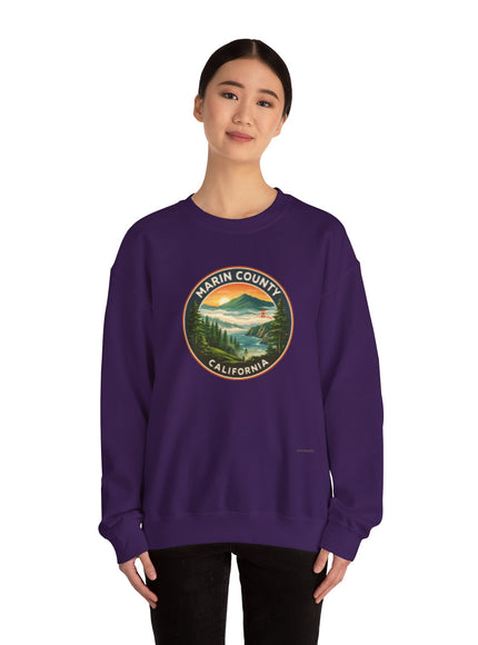 "Marin County, Above the Fog - no text" Unisex Heavy Blend Crewneck Sweatshirt