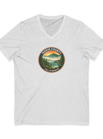 "Above the fog" Unisex Jersey Short Sleeve V-Neck Tee