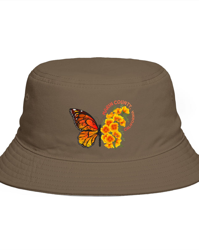 "Butterflies and Poppies Marin County, California" Bucket Hat