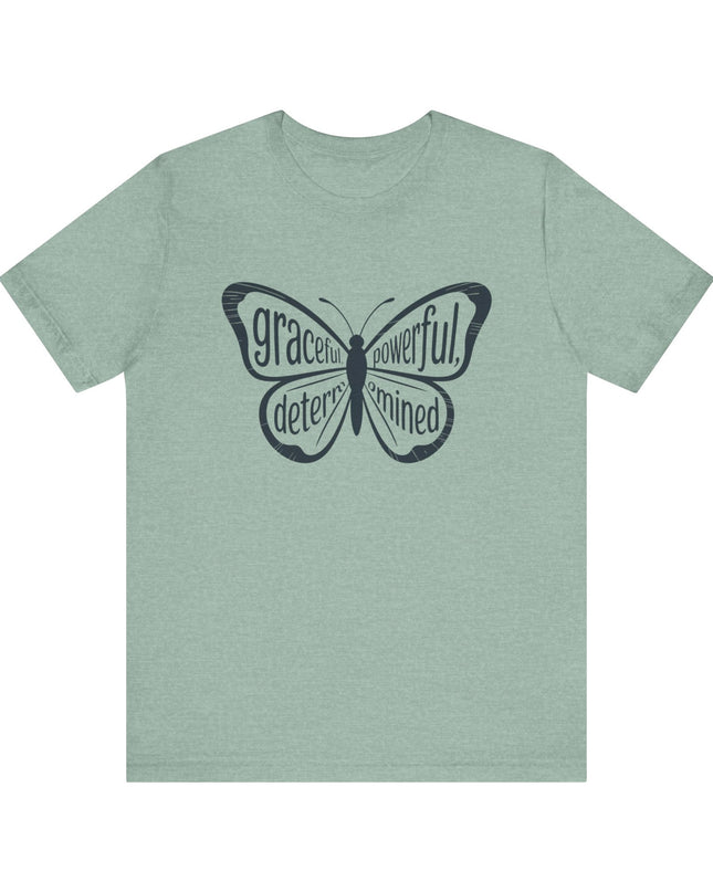 "Butterfly with Words" Unisex Jersey Short Sleeve Tee