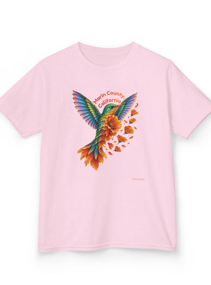 "Hummingbird and Poppies" Kids Heavy Cotton Tee