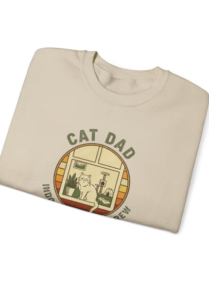 "Cat Dad Indoor Adventure Crew" Unisex Adult Sweatshirt