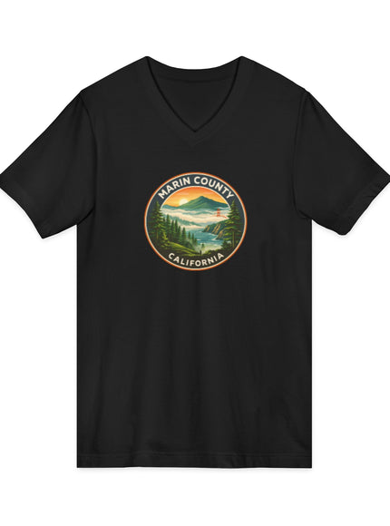 "Above the fog" Unisex Jersey Short Sleeve V-Neck Tee