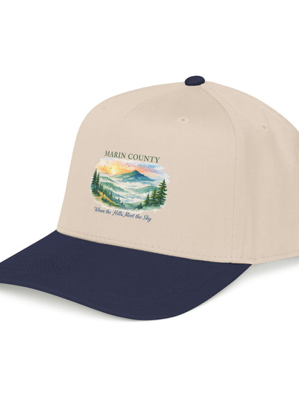 "Marin County, Where the Hills Meet the Sky" Mid Profile Baseball Cap
