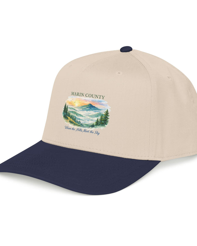 "Marin County, Where the Hills Meet the Sky" Mid Profile Baseball Cap
