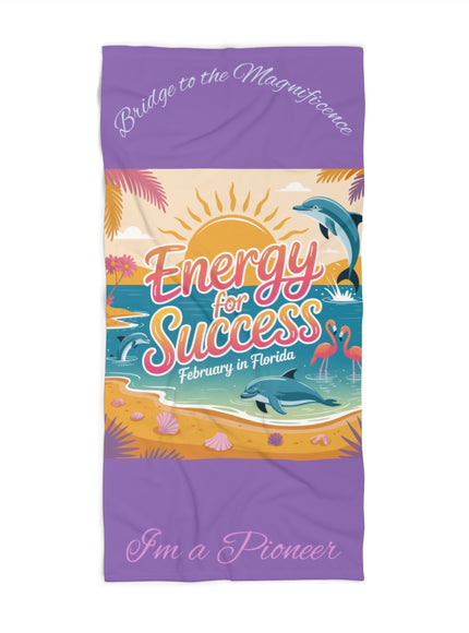 "February in Florida, Energy for Success" Beach Towel