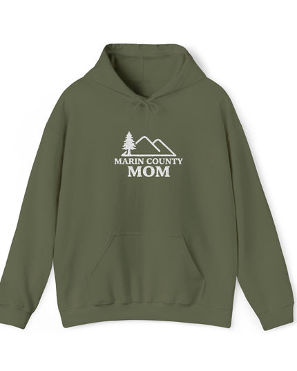 "Marin County Mom" Embroidered Unisex Heavy Blend Hooded Sweatshirt