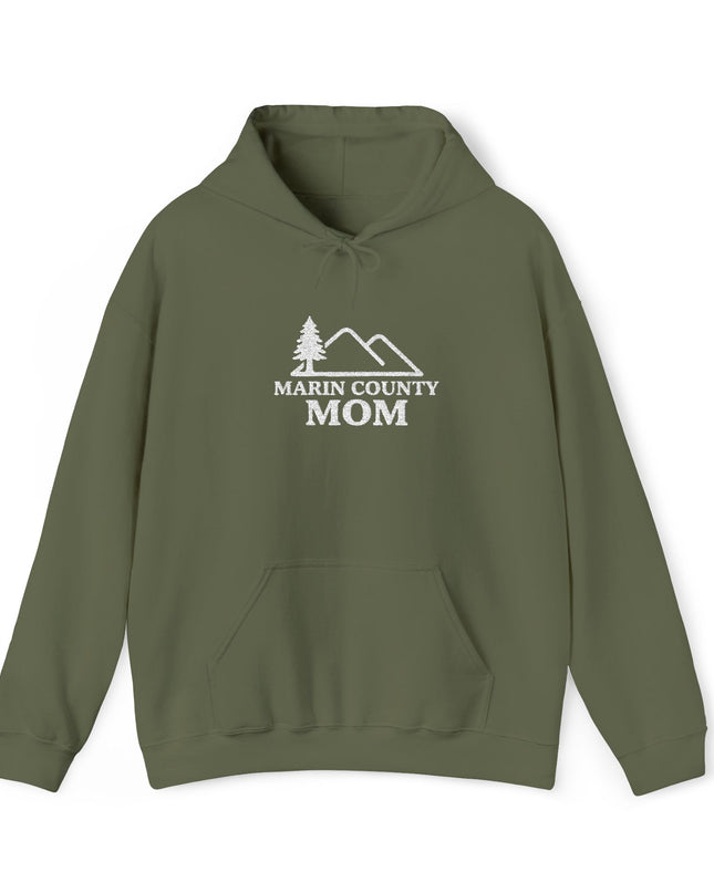 "Marin County Mom" Embroidered Unisex Heavy Blend Hooded Sweatshirt