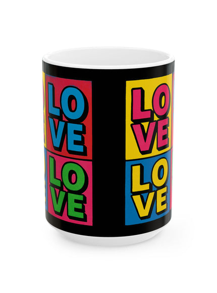 "Love, (Andy Warhol style)" Ceramic Mug, (11oz, 15oz)