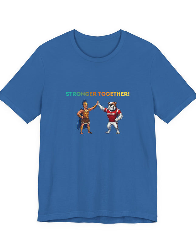 "Stronger Together SR and TL Mascots" Unisex Jersey Short Sleeve Tee