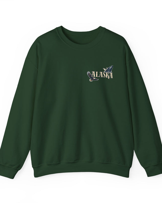"Alaska" (Ink front and back) Unisex Heavy Blend Crewneck Sweatshirt