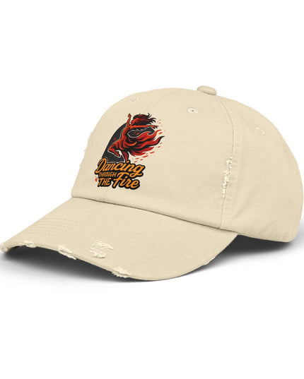 "Dancing through the fire" Unisex Distressed Cap