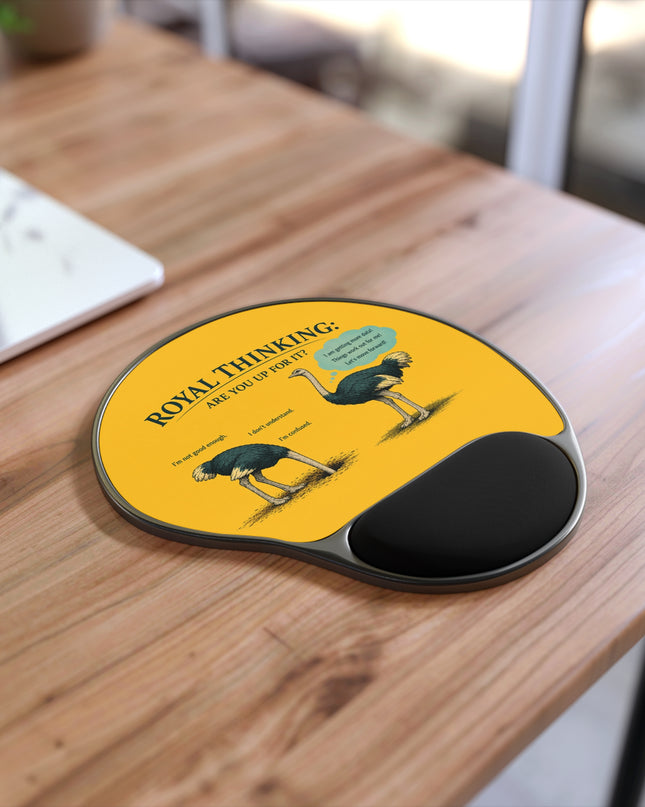 "Ostrich" Mouse Pad With Wrist Rest