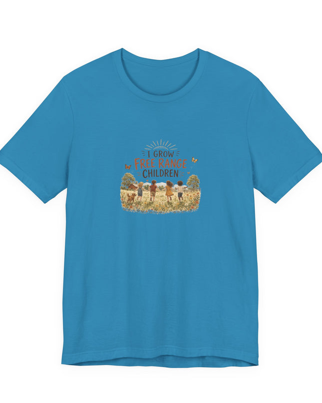 "I Grow Free Range Children" Unisex Jersey Cotton Tee