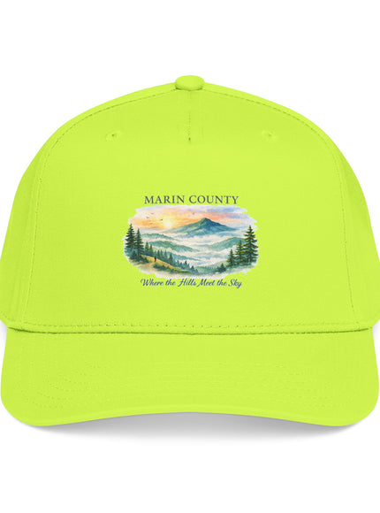 "Marin County, Where the Hills Meet the Sky" Mid Profile Baseball Cap