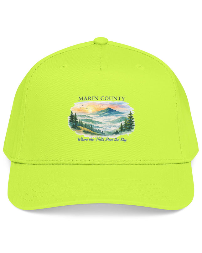 "Marin County, Where the Hills Meet the Sky" Mid Profile Baseball Cap