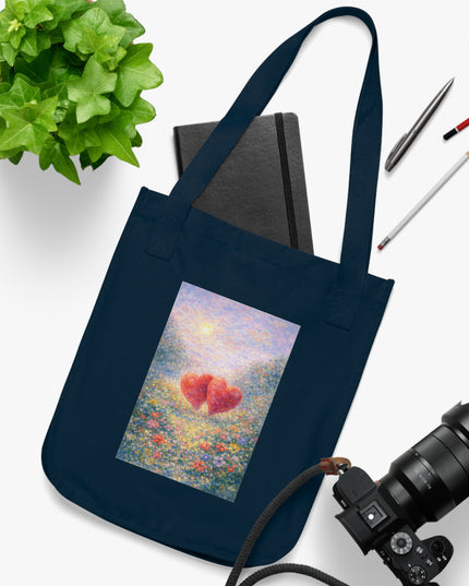"Valentine's Day - Monet Style" Organic Canvas Tote Bag