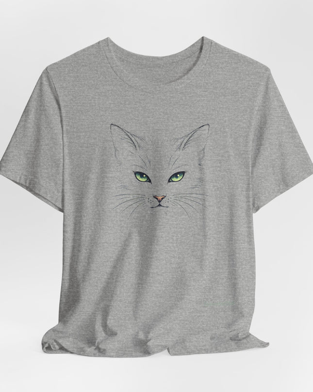 "Cat Face Sketch" Unisex Jersey Short Sleeve Tee