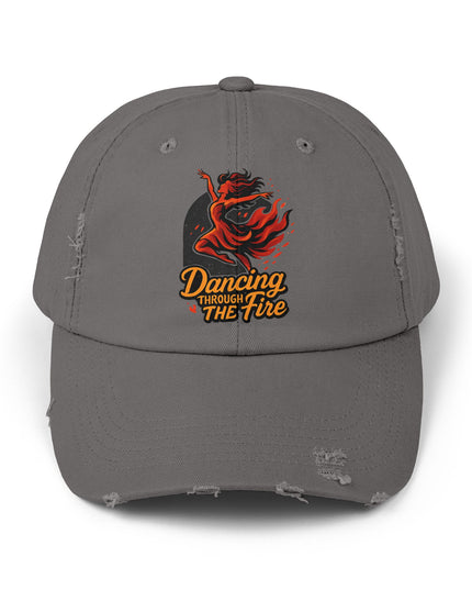 "Dancing through the fire" Unisex Distressed Cap
