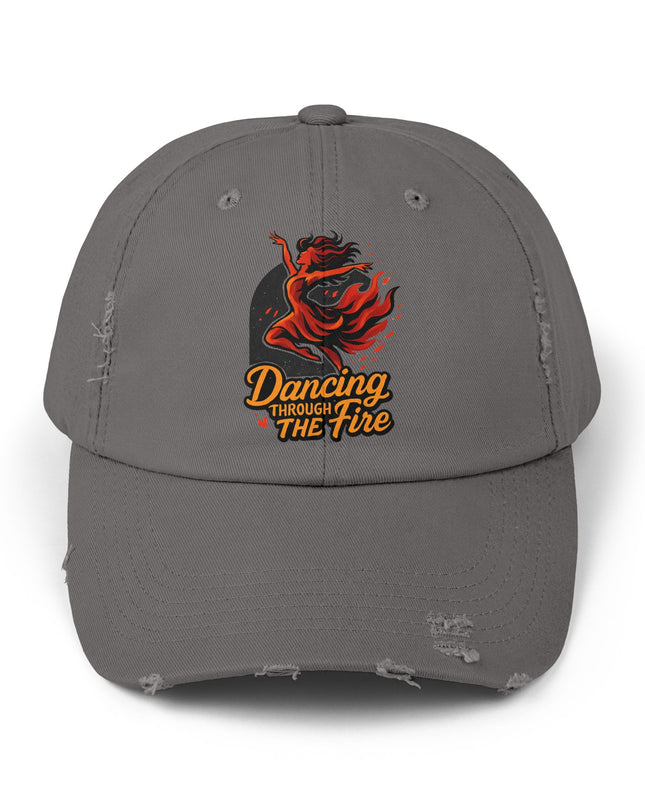 "Dancing through the fire" Unisex Distressed Cap