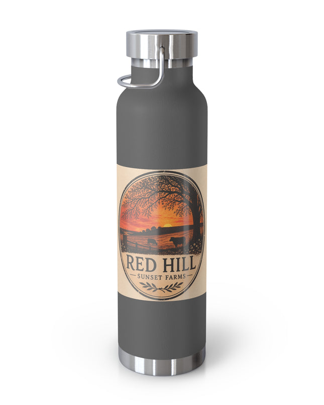 "Red Hill Sunset Farms" Copper Vacuum Insulated Bottle, 22oz
