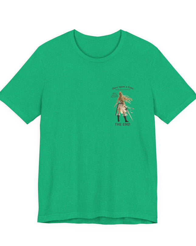 "She Saved Herself" (ink both sides) Unisex Jersey Short Sleeve Tee