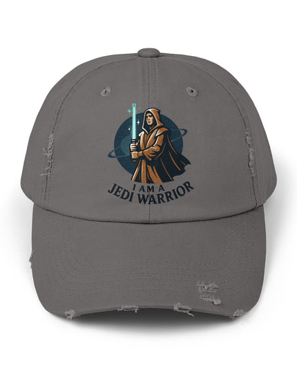 "I am a Jedi warrior" Unisex Distressed Cap