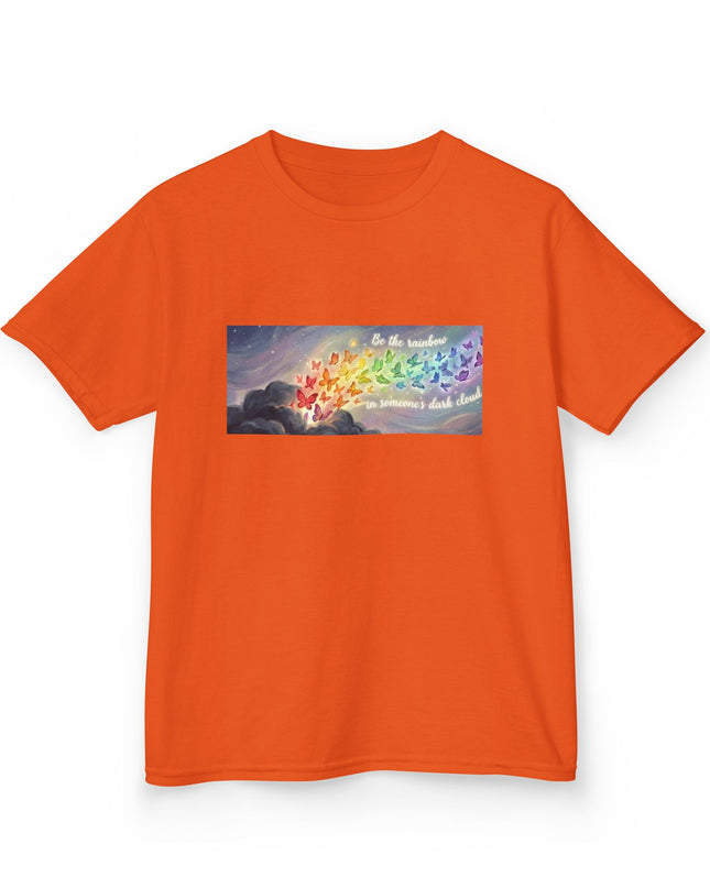 "Be the Rainbow in Someone's Dark Cloud" Kids Heavy Cotto Tee