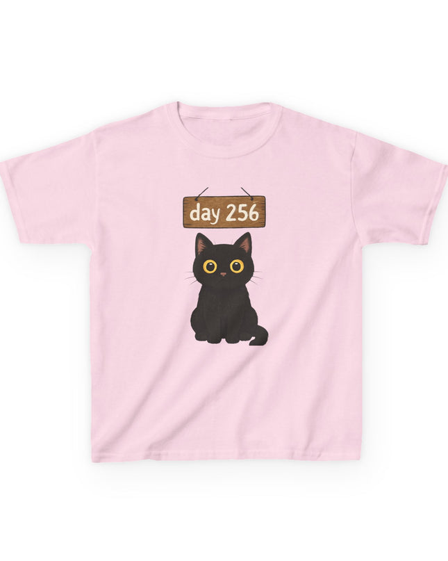 Day 256, no blinking black cat Kids Heavy Cotton Tee by Gildan 5000B