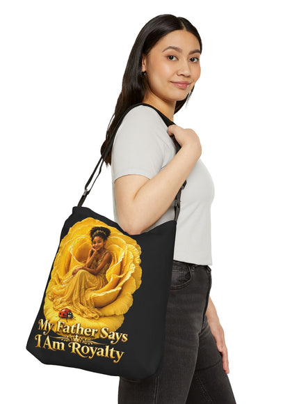 "My Father Says I am Royalty" Adjustable Tote Bag (AOP)