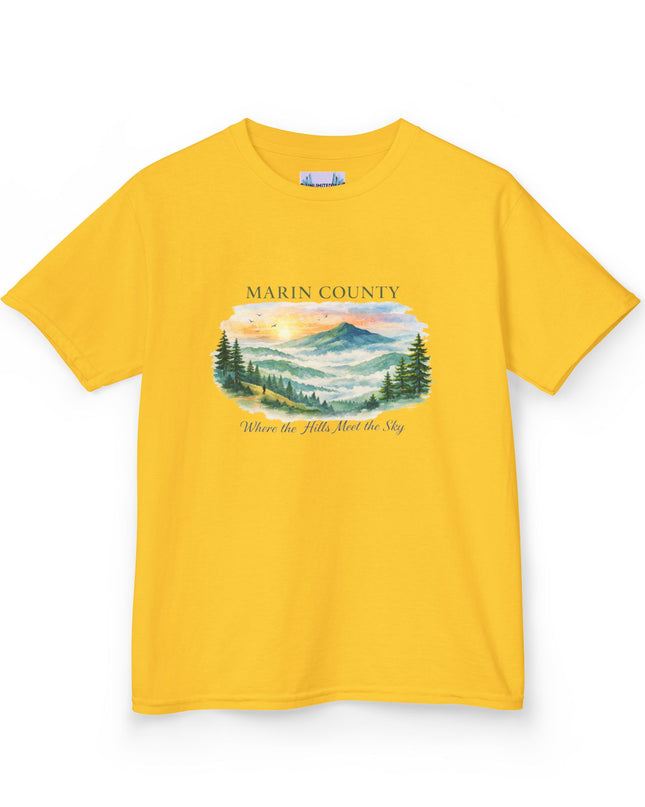 "Marin County, Where the Hills Meet the Sky" Kids Heavy Cotton Tee
