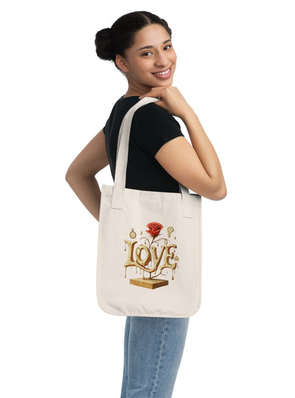 "Love (Salvador Dali style)" Organic Canvas Tote Bag