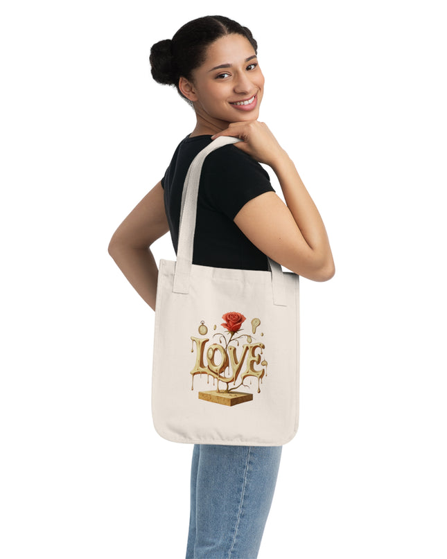 "Love (Salvador Dali style)" Organic Canvas Tote Bag