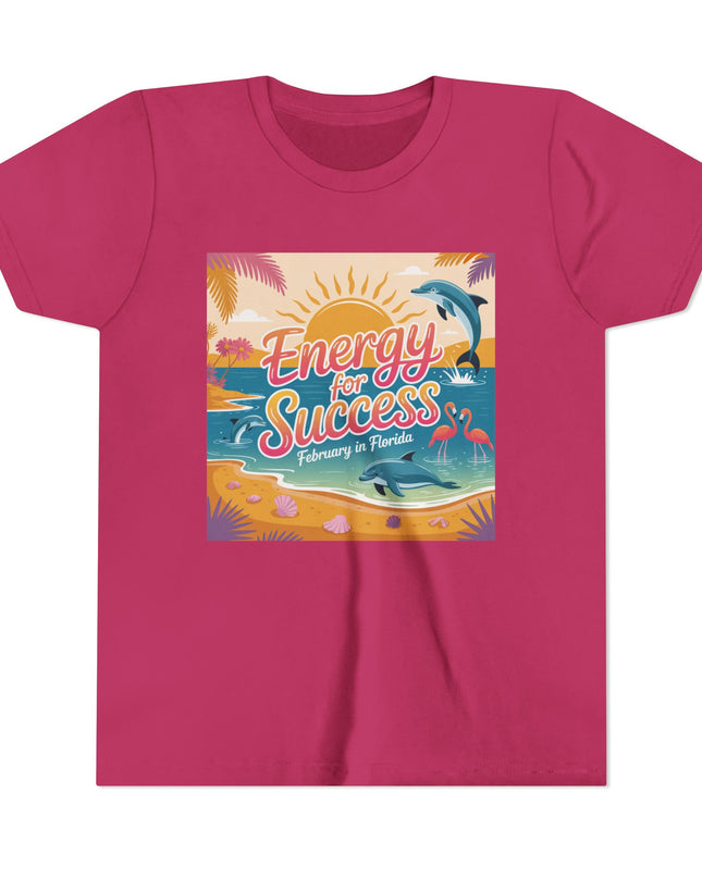 "February in Florida, Energy for Success" Youth Short Sleeve Tee