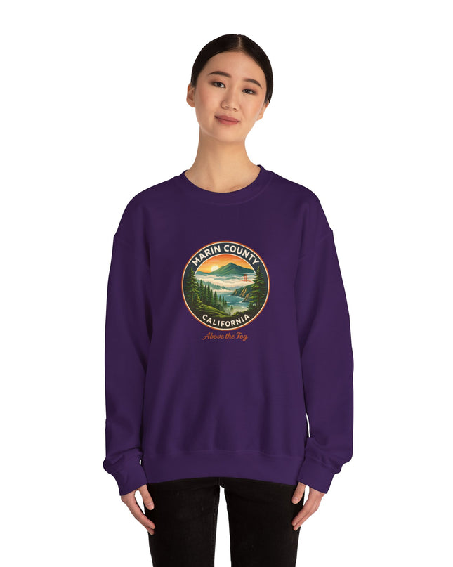 "Marin County, Above the Fog" Unisex Heavy Blend Crewneck Sweatshirt