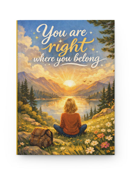 "You Are Right Where You Belong" Hardcover Journal Matte