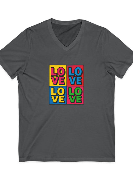 "Love, (Andy Warhol style)" Ladies' V-Neck T-Shirt