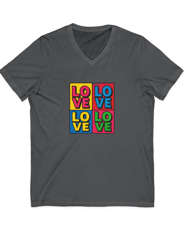 "Love, (Andy Warhol style)" Ladies' V-Neck T-Shirt