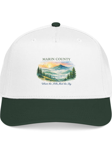 "Marin County, Where the Hills Meet the Sky" Mid Profile Baseball Cap