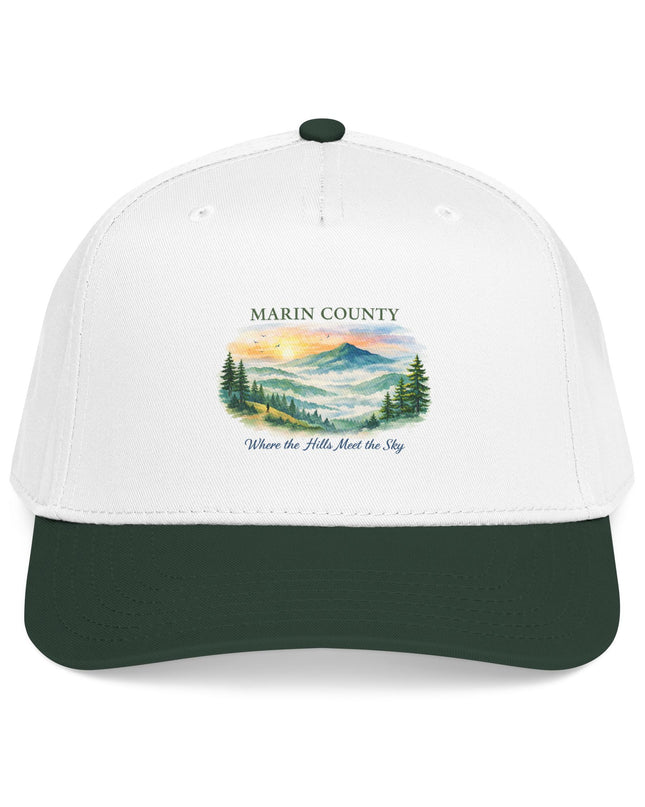"Marin County, Where the Hills Meet the Sky" Mid Profile Baseball Cap