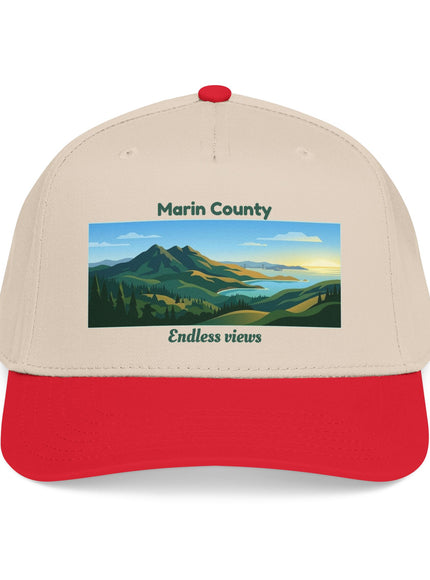 "Marin County - Endless Views" Mid Profile Baseball Cap