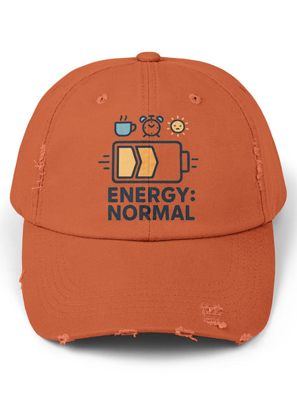 "Energy Normal" Unisex Distressed Cap